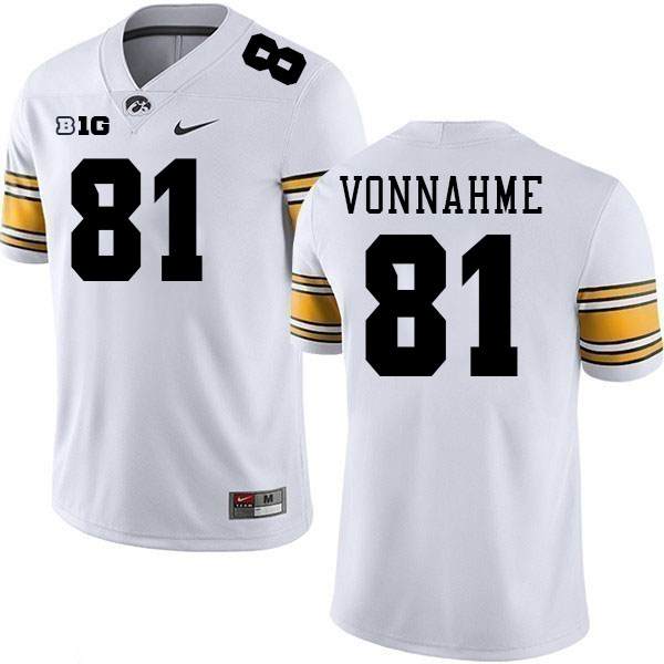 Men #81 DJ Vonnahme Iowa Hawkeyes College Football Jerseys Stitched-White